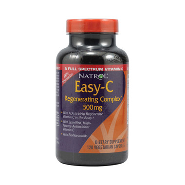 Natrol Easy-C Regenerating Complex with Bioflavonoids 500 mg (120 Veg Capsules)