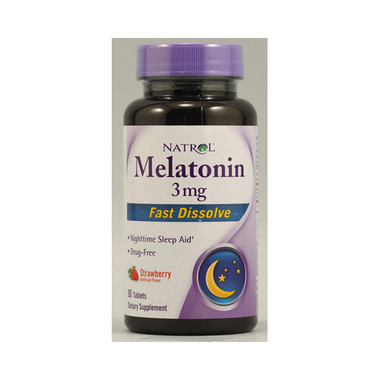 Natrol Melatonin Fast Dissolve Strawberry 3 mg (1x90 Tablets)