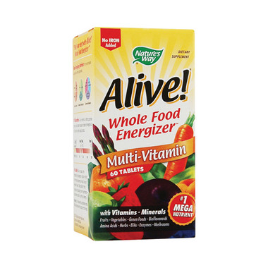 Nature's Way Alive! Multi-Vitamin No Iron Added 60 Tablets
