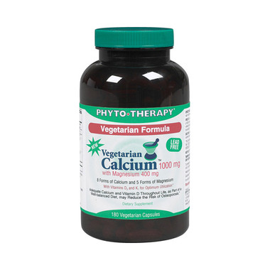 Phyto-Therapy Vegetarian Calcium with Magnesium (180 Capsules)