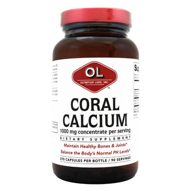 Olympian Labs Coral Calcium 1 g 270 Capsules