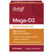 Schiff Vitamins Mega D3 5000 IU (90 Softgels)