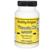 Healthy Origins Vitamin D3 2000 IU 240 Softgels