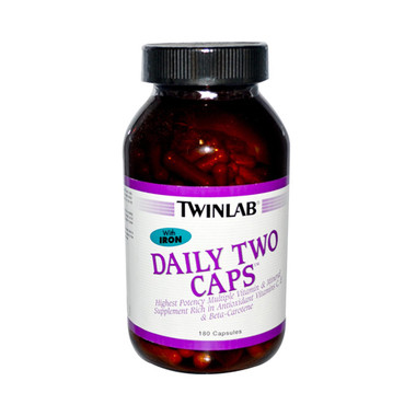 Twinlab Daily Two Caps with Iron (180 Capsules)