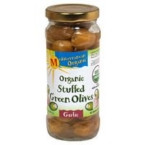 Mediterranean Organics Green Stuffed Garlic Olives (12x8.5 Oz)
