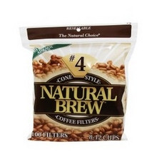 Natural Brew Coffee Filters Cone, #4 (12x40CNT )