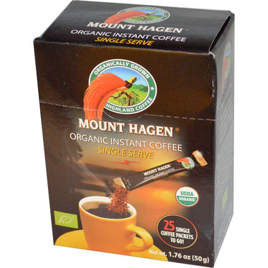 Mount Hagen Org Single Regular Freeze Dried Coffee (8x25/1.76Z)