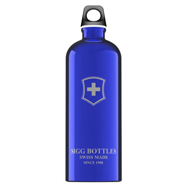 Sigg Water Bottle Swiss Emblem Dark Blue (6 Pack) 1 Liter