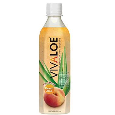 Vivaloe Peach Aloe Juice (12x16.9Oz)