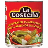 La Costena Whole Green Pickled Jalapeno Peppers (12x26 Oz)