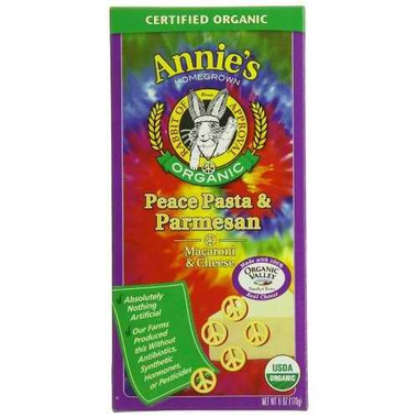 Annie's Peace Pasta & Parmesan (12x6 Oz)