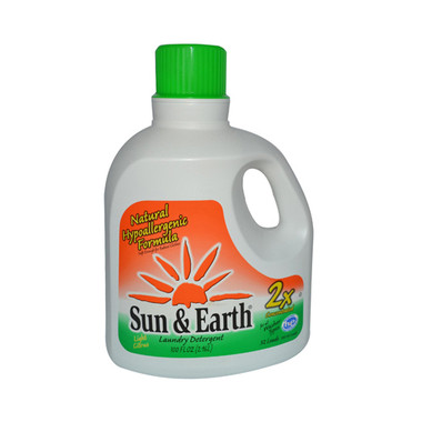 Sun and Earth 2X Laundry Detergent Light Citrus Scent (4x 100 Oz)
