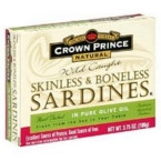 Crown Prince Sardines Skinless Boneless in Oil (12x3.75 Oz)