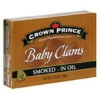 Crown Prince Clams Smoked in Olive Oil (12x3 Oz)