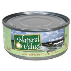Natural Value ALbacore Tuna Solid No Salt In Water (24x6Oz)