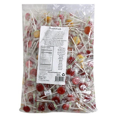 Yummy Earth Assorted Fruit Lollipop Bulk (5x5lb)