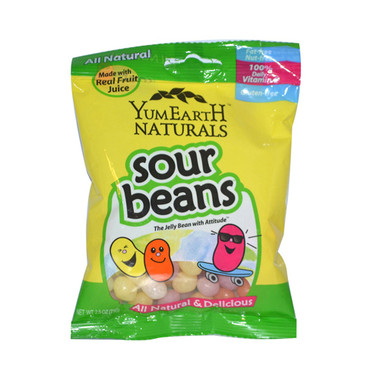Yummy Earth Naturals Sour Beans (12 x 2.5 Oz)