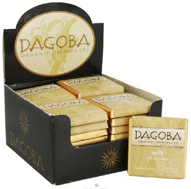 Dagoba Organic Milk Choc 37% Squares (50x9GRAM)