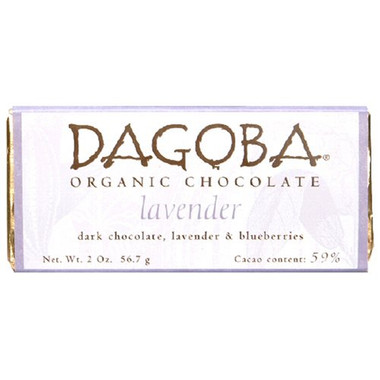 Dagoba Chocolate Lavender Dark Chocolate Bar 59% (12x2 Oz)