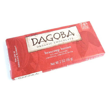 Dagoba Chocolate Beaucoup Berry Chocolate Bar (12x2 Oz)