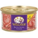 Wellness Canned Beef & Chicken Cat Food (24x5.5 Oz)