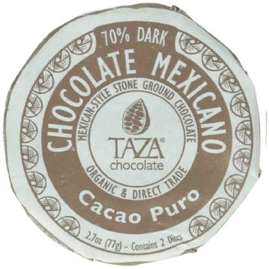 Taza Chocolate Cacao Puro, Drk Choc, 70% Cacao (12x2.7 OZ)