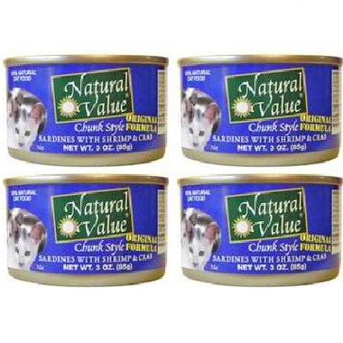 Natural Value Sardine/Shrimp Cat (24x3OZ )