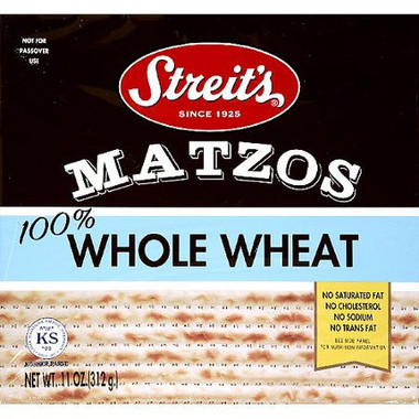 Streits Matzo Wholewheat(12x11Oz)