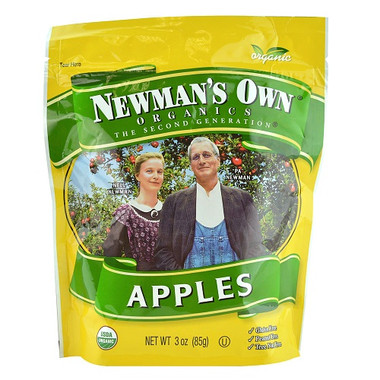 Newman's Own Organics Dried Apples Zip Bag (12x3Oz)
