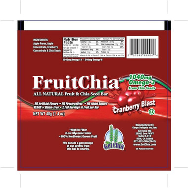 Fruitchia CranBerry Chia Bar (24x1.4OZ )