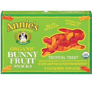 Annie's Homegrown Bunny Tropical Fruit Snack (12x4 Oz)