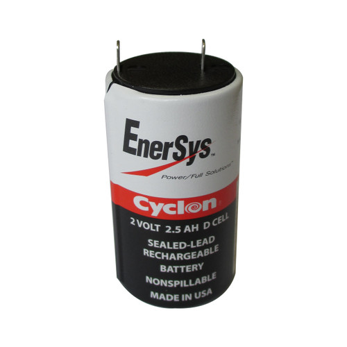 0810-0004 Enersys Cyclon Battery - 2V 2.5AH D Cell - Hawker Gates