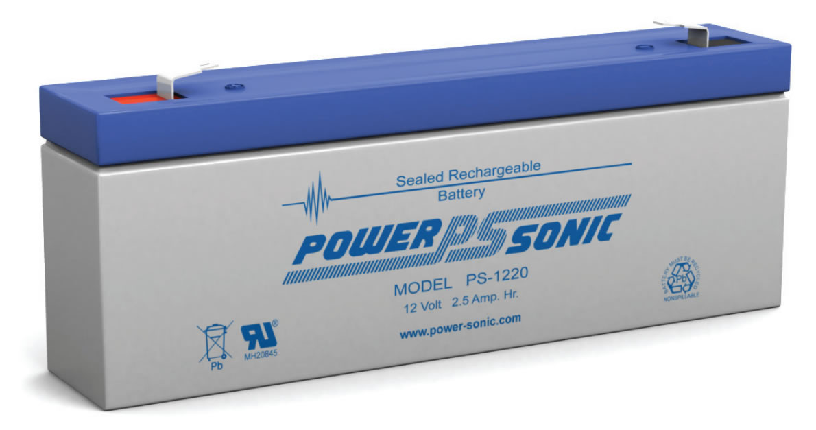 Power-sonic PS-1220 Battery - 12 Volt 2.5 Amp Hour