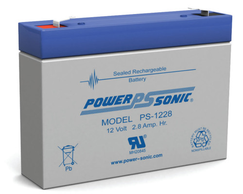 Power-sonic PS-1228 Battery - 12 Volt 2.8 Amp Hour