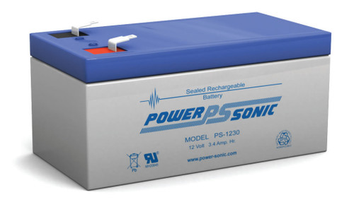Power-sonic PS-1230 Battery - 12 Volt 3.4 Amp Hour