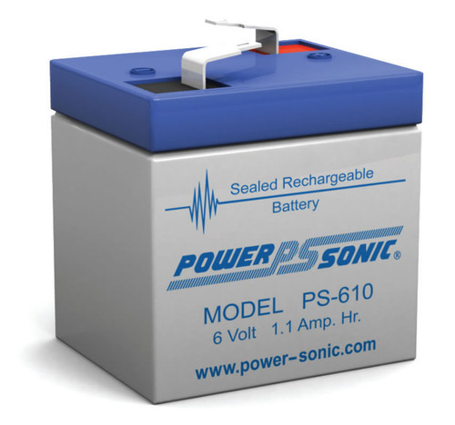 Power-sonic PS-610 Battery - 6 Volt 1.1 Amp Hour