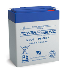 Power-sonic PS-682 F1 Battery - 6 Volt 9.0 Amp Hour