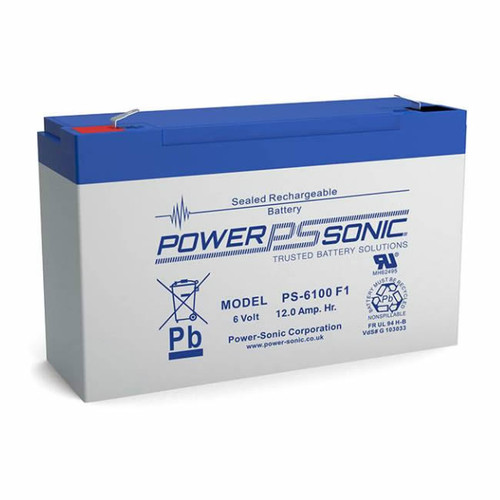 Power-sonic PS-6100 F1 Battery - 6 Volt 12.0 Amp Hour