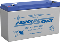 Power-sonic PS-6100 F2 Battery - 6 Volt 12.0 Amp Hour