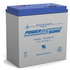 Power-sonic PS-6360 F2 Battery - 6 Volt 36.0 Amp Hour
