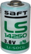 LS14250 Saft 3.6V 1/2AA Lithium Battery - LS14250BA 3.6 Volt 1200mAh