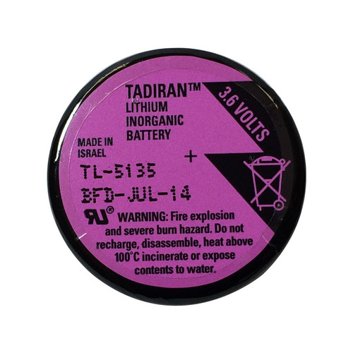 Tadiran TL-5135 - TL5135/P 3.6V 1700mAh 1/6D Lithium Battery