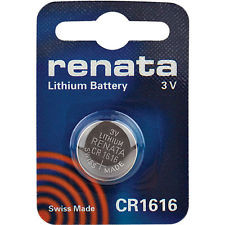 Renata CR1616 Battery - 3V 55mAh Lithium Coin Cell