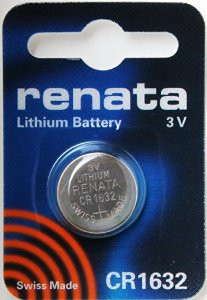 Renata CR1632 Battery - 3 Volt 125mAh Lithium Coin Cell