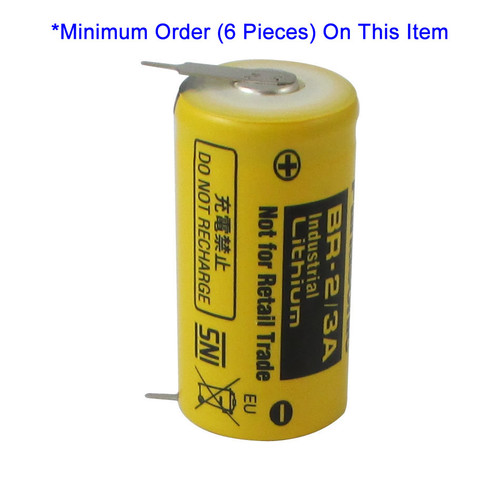 Panasonic BR-2/3AE5SP Battery - 3V Lithium with 2 Pins