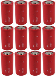 Panasonic N-1700SCR Battery - 12 Pieces -  1.2 Volt 1700mAh Sub C Ni-Cd Rapid Charge