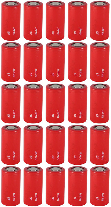 Panasonic NC-1900SCR Sub C NiCd Battery - 1.2 Volt 1900mAh Flat Top - 20 Pieces