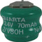Varta 2/V80H, 55608-302-059 Ni-MH Battery Pack 2.4 Volt 70mAh