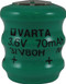 Varta 3/V80H, 55608-303-059 Battery - 3.6 Volt 80mAh NiMH Pack