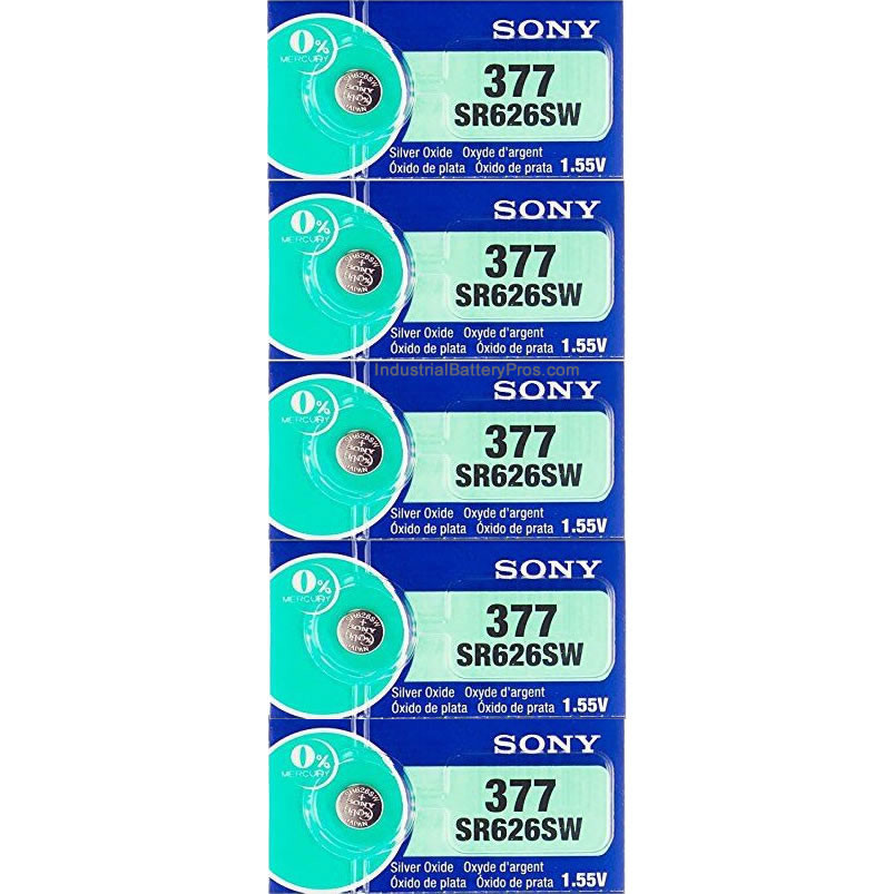 Teleurstelling dozijn spoor Sony SR626SW - 377 Button - Watch Battery (5 Pack)